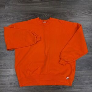 Russell Athletic Orange Crewneck Sweatshirt Men's XXL